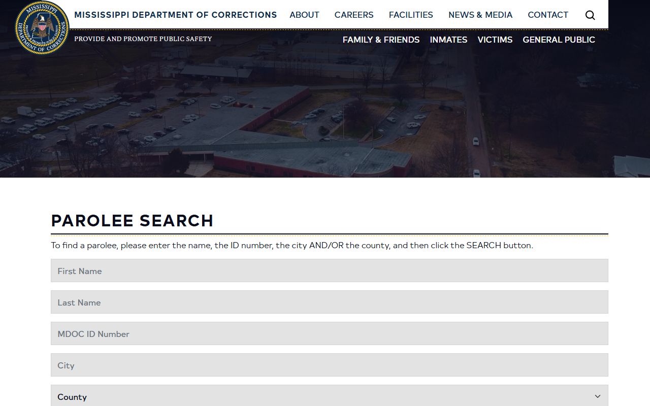 MDOC parolee search for Itawamba County charge and arrest records