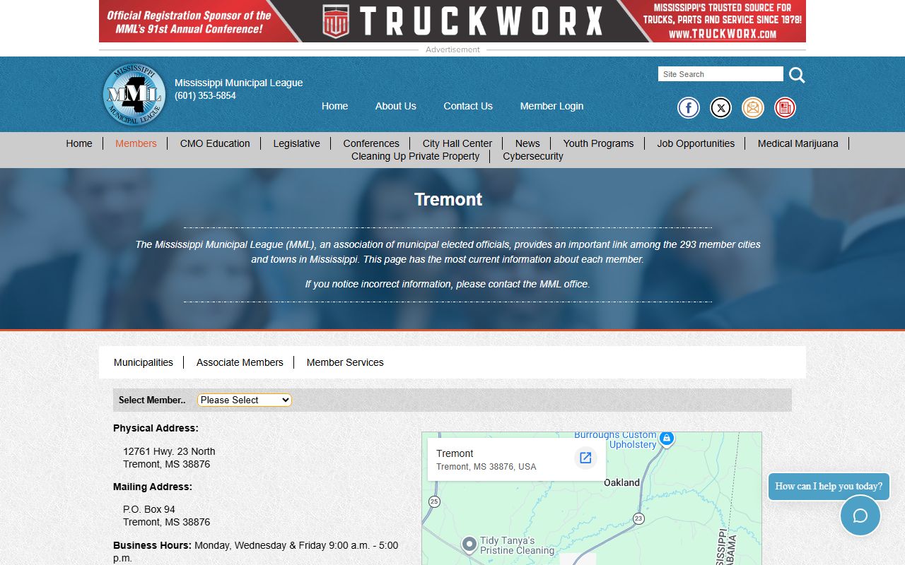 Itawamba County warrant records, Town of Tremont municipal listing
